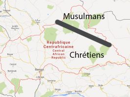 couper la centrafrique en deux pays musulmans et chrétiens