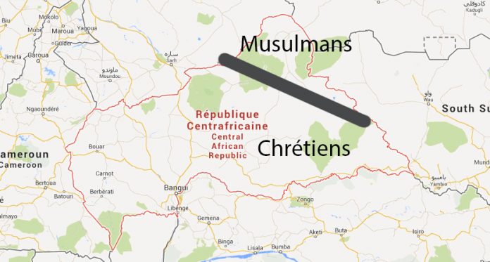 couper la centrafrique en deux pays musulmans et chrétiens