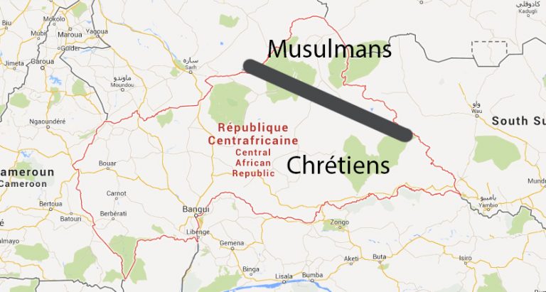 couper la centrafrique en deux pays musulmans et chrétiens