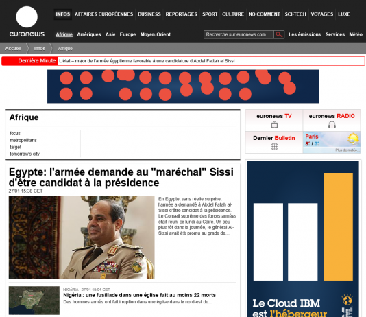 Africanews: Nouvelle chaine panafricaine en Anglais et Francais d’Euronews