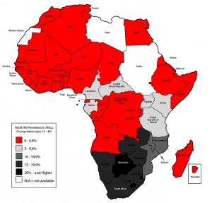 Le VIH dans les pays d'Afrique