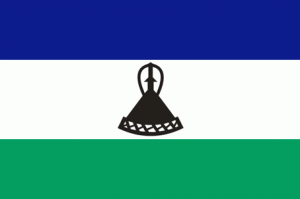 Le drapeau national du Lesotho