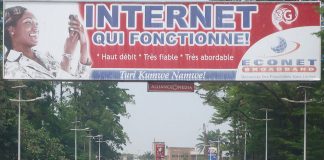 Internet qui fonctionne, une publicité qui décrit bien la mauvaises qualité du réseau dans beaucoup de pays en Afrique
