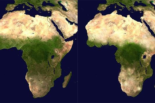 Une comparaison cartographique entre l'Afrique de 2015 et celle de 3015