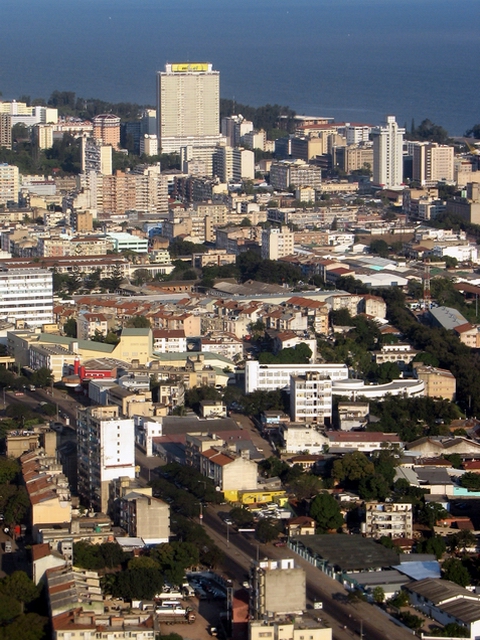 Une vue aérienne de Maputo au Mozambique