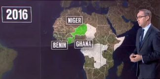 Erreur lors du JT de France 2 sur l'Afrique ui inverse les pays