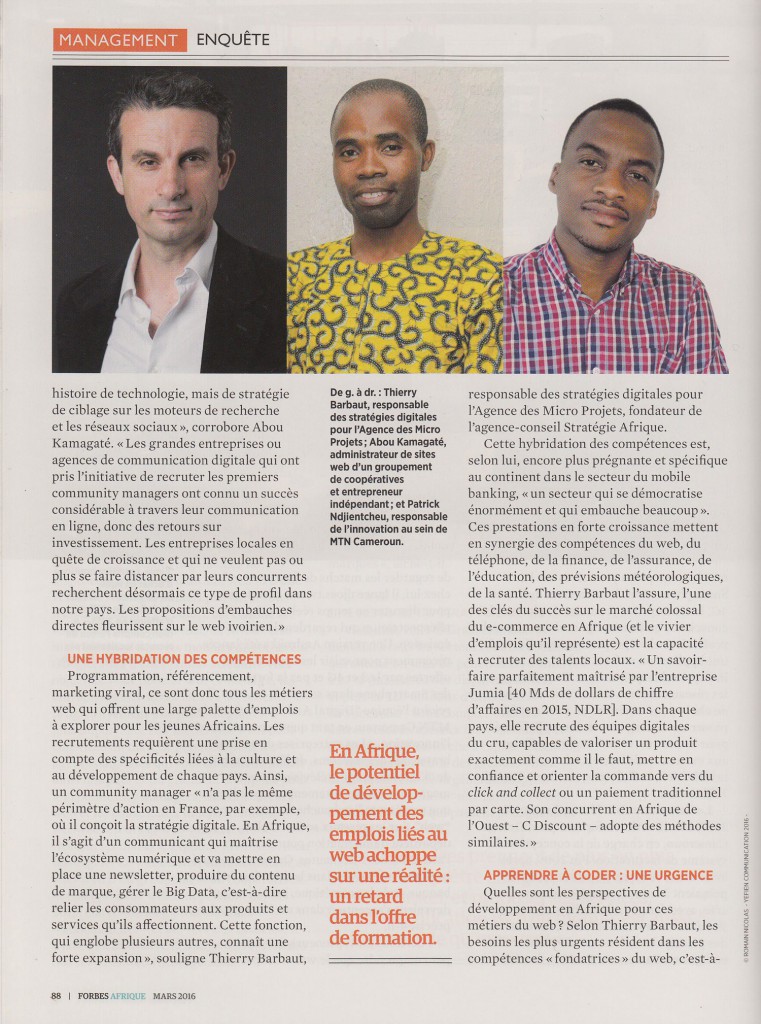 Forbes Afrique Thierry BARBAUT
