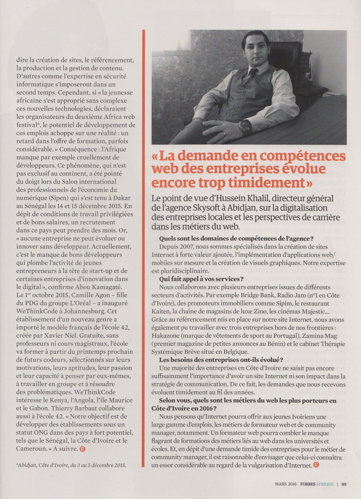 Forbes Afrique Thierry BARBAUT