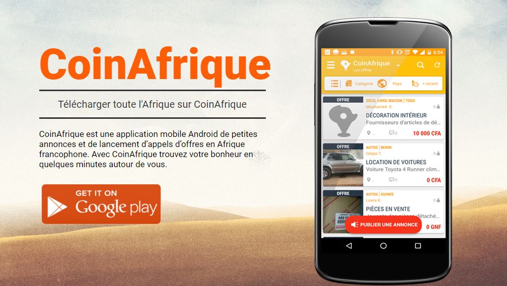 CoinAfrique l'application de petites annonces en Afrique