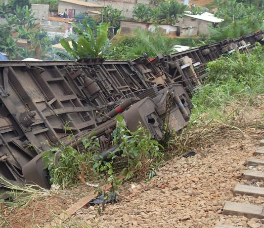 Le terrible accident de train au Cameroun entre Douala et Yaoundé