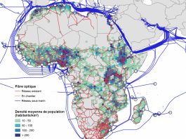 Population et fibre optique en Afrique