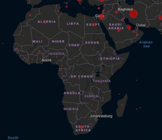 Carte Afrique coronavirus covid-19