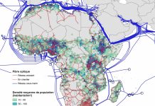 Fibre numérique Afrique et densité de population