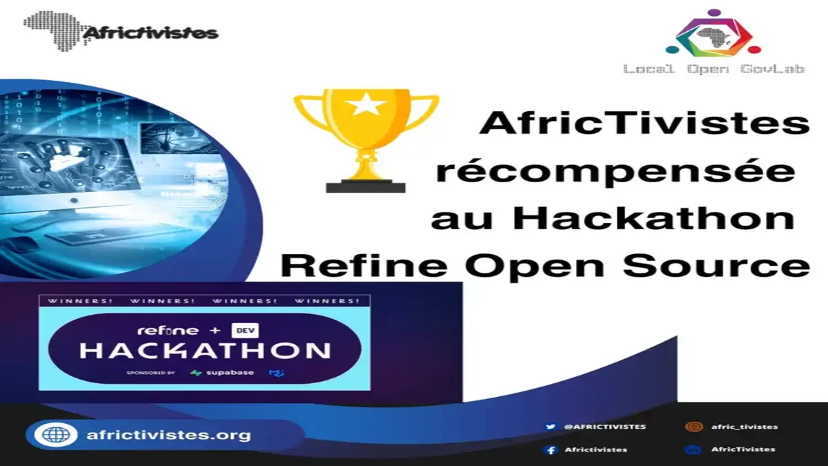 Le Hackathon Refine Open Source plébiscite un projet innovant de AfricTivistes