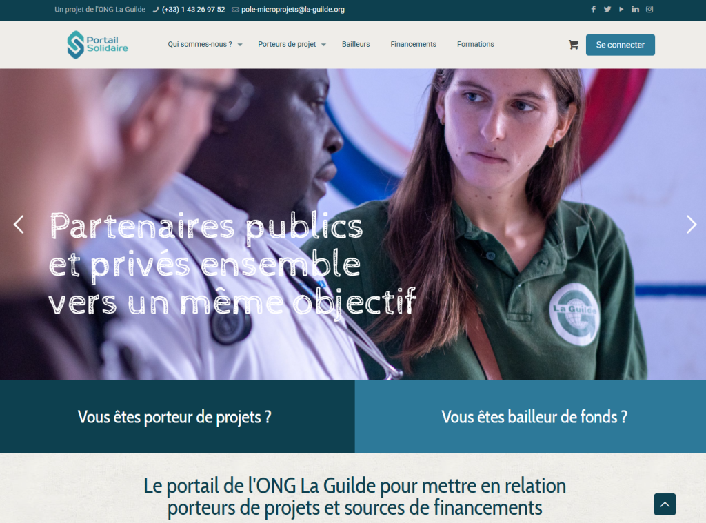 Le Portail Solidaire, plateforme d'appel à projets, de financement et de suivi de projets de solidarité internationale